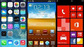 iOS 7 vs Android 4.1 (Samsung) vs Windows Phone 8!