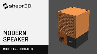 Model a modern speaker  | Step-by-step Modeling projects