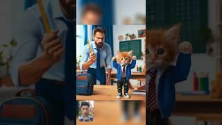 poor ginger kitten was late for school #cat #cute #story #ai