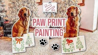 Paw Print Painting With My Dogs *Christmas Edition*