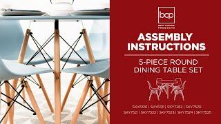 Best Choice Products Assembly Instructions: 5-Piece Round Dining Table Set