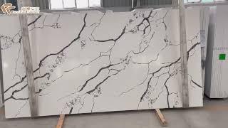 calacatta blanco quartz slab ZL 4133 2