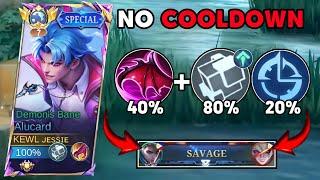 WHEN GLOBAL ALUCARD ABUSE THIS BUFFED COOLDOWN EMBLEM AND BUILD IN SOLO RANKED GAME!! (must try)
