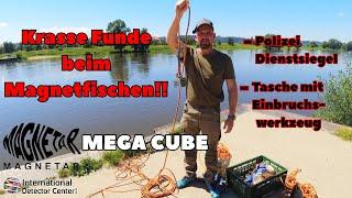 Magnetar MEGA CUBE im 1. Einsatz️POLIZEI- Siegel und EINBRUCHSWERKZEUG beim Magnetfischen
