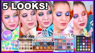 5 LOOKS 5 PALETTES | All New Indie Makeup!