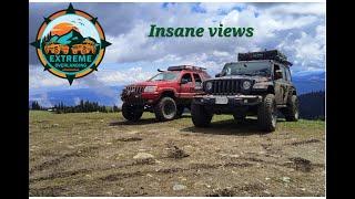 Jeep JL and WJ tackle Cornwall fire tower. Dare I say one of the best views I've ever seen.