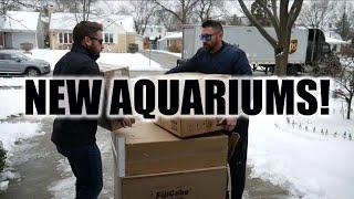 UNBOXING *TWO* NEW FIJI CUBE AQUARIUMS! Saltwater Reef Tank Setups