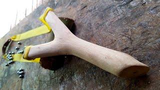 Làm Ná Cao Su Chạc Tự Nhiên Bằng Gỗ Ổi | DIY Wooden Slingshot | Hữu Phước Vlogs