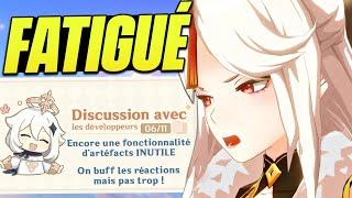 QUI A DEMANDÉ ÇA MIHOYO ?! Artéfacts, Buff Réactions - FAQ Développeurs et Live 5.2 | Genshin Impact