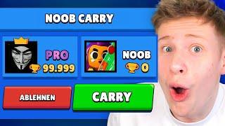 NOOB bekommt CARRY von PRO (99.999 Pokale)