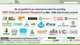 Thank you recruiters for 100% Placement Offers - Imperial School of Agribusiness Greater Noida