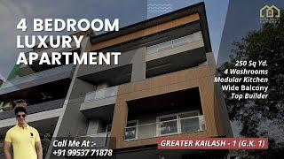 Own a Luxury Property in South Delhi | 250 Sq Yd Builder Floors 4 BHK in Greater Kailash 1 | URE