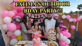 FATIMA'S OUTDOOR BIRTHDAY PARTY!!! #birthday #familyvlog #pakistan