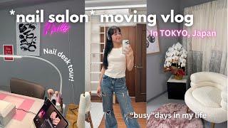 moving in to my new nail salon vlog | 19y/o nail artist in Tokyo, tour + days in my life