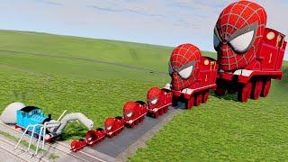 Big & Small Spider-Man the Train vs SPIDER Train Thomas.EXE | BeamNG.Drive