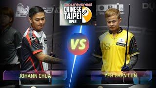 JOHANN CHUA VS  YEH CHEN LUN  | 3RD UNIVERSAL CHINESE TAIPEI OPEN #highlights #9ballpool