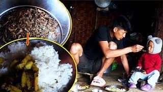 Sanjip Cooking & feeding Jonson II Dad Sanjip with Jonson@pastorallifeofnepal