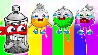 The Naughty Gray Crayon Song Rainbow Crayon Song  Yum Yum Kids Songs