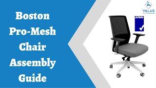 Boston Pro-Mesh Chair Assembly Guide | Value Office Furniture