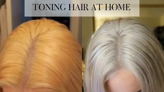 TONING BLEACHED HAIR AT HOME | Wella T18