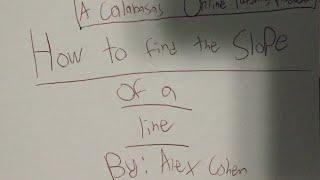 How to Find the Slope of a Line