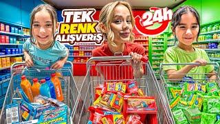 24 SAAT BOYUNCA TEK RENK CHALLENGE  | Elif Sinem Gamze Karta Öykü Karta