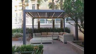 Heavy duty and modern European electric aluminum pergola for leisure