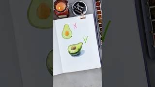 How to draw an avocado?  | Tutorial for Watercolor Sketching Beginners #drawingtutorial