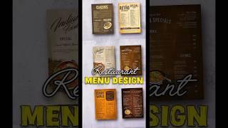 Just in 5 Hour! Restaurant Food Menu Design #cateringmenu