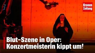 Eklat bei Festwochen- Blut-Szene in Oper: Konzertmeisterin kippt um! | krone.tv NEWS