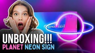 Room Transformation With Lumoonosity 🪐 Planet Neon Sign #unboxing