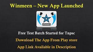 Winmeen – New App Launched: Free Test Batch Started for Tnpsc