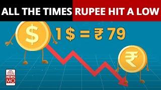 What Led To Rupee Hitting An All-Time Low Of 79 Against Dollar? | All The Times Rupee Hit A Low