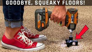 Stop Squeaky Floors on Carpet or Hardwood