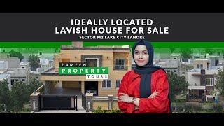 Zameen Property Tours - 21 Marla Beautiful Facing Park House For Sale In Sector M2 Lake City Lahore