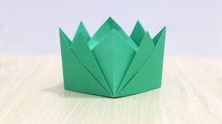 How to Make Paper Crown Step by Step - Origami Crown