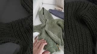 БАБУШКА ВНУКУ навязала.Детский карди с капюшоном и шалевым воротником.#shorts