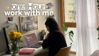 real-time 1-hour work with me  cozy, Lofi music light study & work vlog, quiet productivity