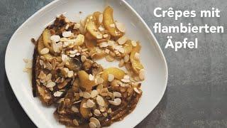 Tasty Crêpes Desert with flamed Apples / B-Roll Simon Büdel