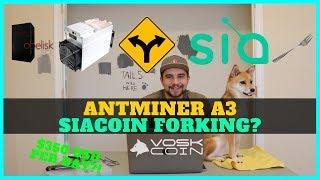 Antminer A3 Profitability + Why SIAcoin should NOT Soft / Hard Fork their "Decentralized Crypto"