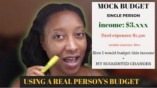 Mock Budget With Me | $3,200 Income $1900 Fixed Expenses | KeAmber Vaughn