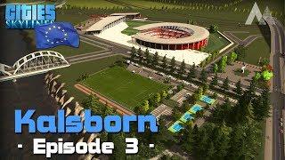 Cities Skylines: Europäische Stadt - Viele öffentliche Verkehrsmittel beim Fußballstadion! Ep.3