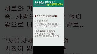 #한자#사자성어#고사성어#종횡무진(縱橫無盡)