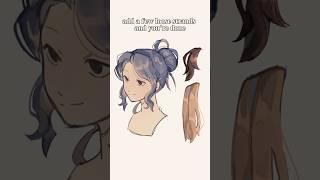 How I Color and render Hair! #arttutorial #digitalart #art #hair #turorial #arttips