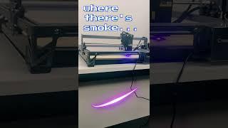 Laser Engraver cutting thru the wood (short) #creality #crealityfalcon2 #laserengraving #laser