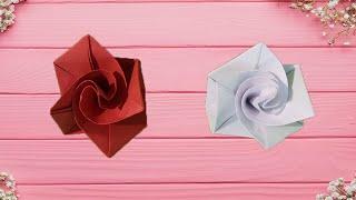 Kak sdelat' origami rozu iz bumagi prostoy master-klass #Shorts
