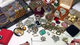 32. Распаковка посылки с винтажной бижутерией. Антикварные украшения
