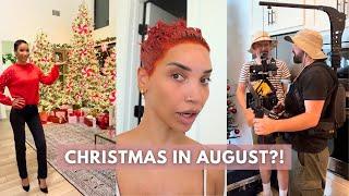 Weekly Vlog | Filming a MAJOR Holiday Commercial at my House with TONS of Christmas Decor! 