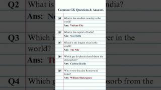 Common gk questions and answers in english | LEARN WITH NIKHIL |#GK #WORDMEANING #studyiq #knowledge