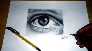 How to Draw a Photo Realistic Eye (Time-Lapse) | KO Art